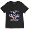 military, women's proud air force mom of her military son u V-Neck Tee