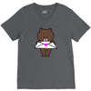 brown V-Neck Tee