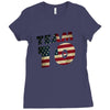 team 10 american flag Ladies Fitted T-Shirt