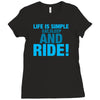 Eat Sleep Ride Ladies Fitted T-Shirt