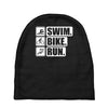 v6 swim bike run Baby Beanies