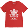 Queens Are Born In July V-Neck Tee