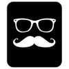 mustache glasses nerd Mousepad