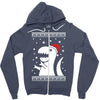 big trex santa ugly christmas Zipper Hoodie