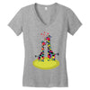 Giraffe Couple T shirts Women's V-Neck T-Shirt