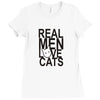 real men love cat Ladies Fitted T-Shirt