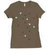 DOWN UP / scandi white / warm grey / flax / lavender Ladies Fitted T-Shirt