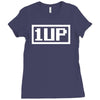 1 up funny video game Ladies Fitted T-Shirt