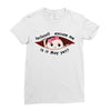 May Peeking Out Baby Girl Ladies Fitted T-Shirt