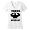 Training to be Like All Might Women's V-Neck T-Shirt