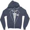 youth kids tuxedo Zipper Hoodie