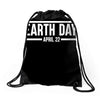 earth day t-shirt Drawstring Bags