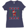 pug christmas Ladies Fitted T-Shirt
