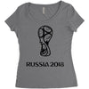 russia 2018 Women's Triblend Scoop T-shirt