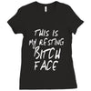 resting bitch face girls Ladies Fitted T-Shirt