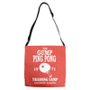 ping pong camp Adjustable Strap Totes