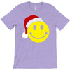 smiley face wears santa hat merry christmas T-Shirt