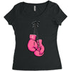 boxing gloves breast cancer Women's Triblend Scoop T-shirt