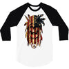 skull us flag 3/4 Sleeve Shirt