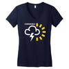weather forecast symbol Women's V-Neck T-Shirt
