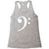bass clef hat Racerback Tank