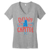 down with the capitol Women's V-Neck T-Shirt