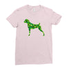 boxer leaf Ladies Fitted T-Shirt