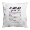 January Girl Facts Aquarius Throw Pillow