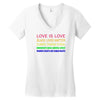 love is love, black lives matter, climate change is real, immigrants m Women's V-Neck T-Shirt