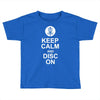 keep calm and disc golf on target frisbee basket Toddler T-shirt