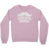 mustaching through snow Crewneck Sweatshirt