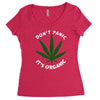 don't panic it's organic   marijuana Women's Triblend Scoop T-shirt