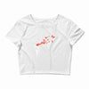 banksy headshot butterfly Crop Top