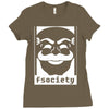 mr. robot tv series banksy fsociety Ladies Fitted T-Shirt