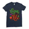 vegan for life Ladies Fitted T-Shirt