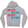 one shift two shift red shift blue shift Zipper Hoodie