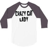 crazy cat lady 3/4 Sleeve Shirt