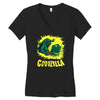 goodzilla Women's V-Neck T-Shirt