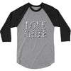 love cheer gold mixed media 3/4 Sleeve Shirt