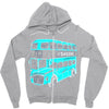 london double decker bus Zipper Hoodie