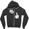 mickey fuck you rouge Zipper Hoodie