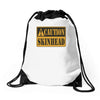 caution skinhead, ideal birthday gift or present Drawstring Bags