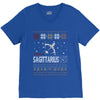 santa sagittarius christmas ugly t shirts V-Neck Tee