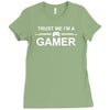 trust me i'm a gamer funny printed Ladies Fitted T-Shirt