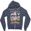 i am a July women Zipper Hoodie