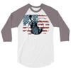 us flag 3/4 Sleeve Shirt