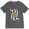 party king design funny humor cool graph baseball V-Neck Tee