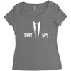 inspired by how i met your mother, barney suit up funny Women's Triblend Scoop T-shirt