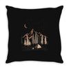 night in the forest Throw Pillow