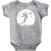 skiier moon moonlight silhouett Baby Bodysuit